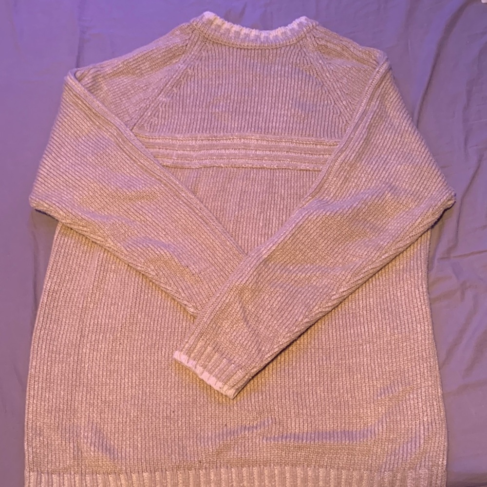 Point Zero Ribbed Knit Sweater in Soft Gray